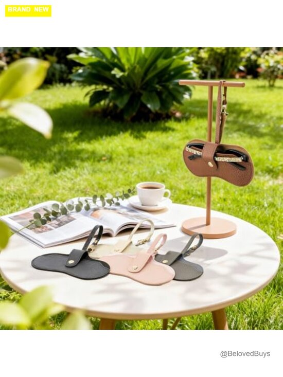 Soft PU Leather Sunglasses Case Portable Glasses Pouch with Strap main image 6